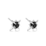 八芒星设计款耳钉Octagram Stud Earrings - Image 2