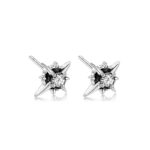 八芒星设计款耳钉Octagram Stud Earrings - Image 3