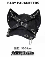 朋克水洗牛仔棒球帽Punk Washed Denim Baseball Cap