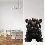 国朝黑色霸气醒狮个性贴纸Chinese Streetwear Lion Dance Sticker - Image 3
